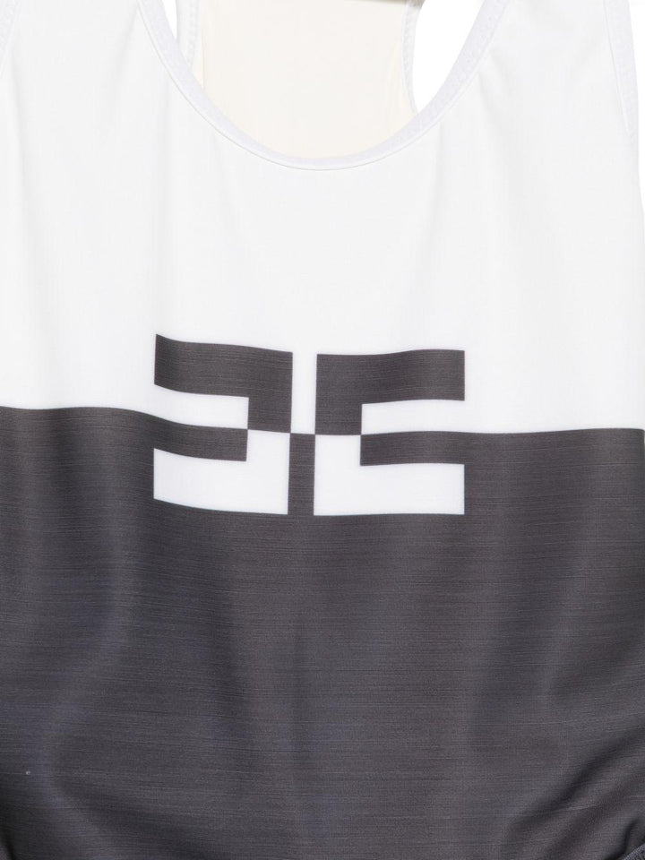 Costume bianco/nero per bambina EFSW026CJT004 D505 Elisabetta Franchi Kids 