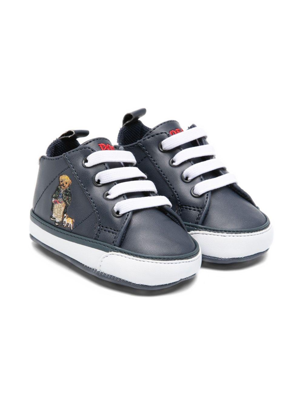 Sneakers blu/bianche per neonato RL03477410 QUI Ralph Lauren Kids 
