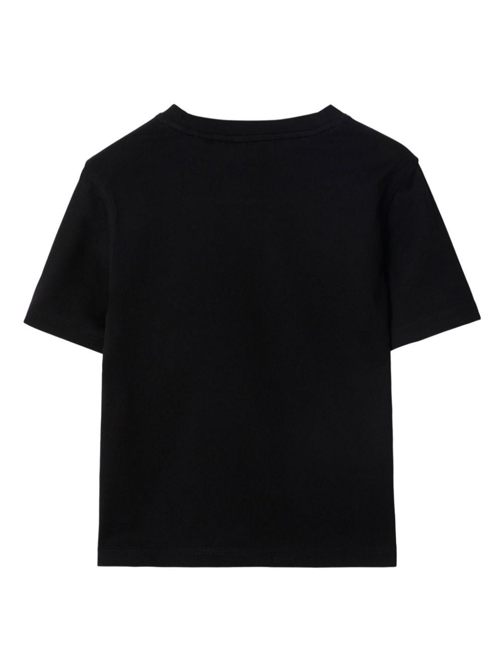 T-shirt nera per bambino 8096554 A1189 Burberry Kids 