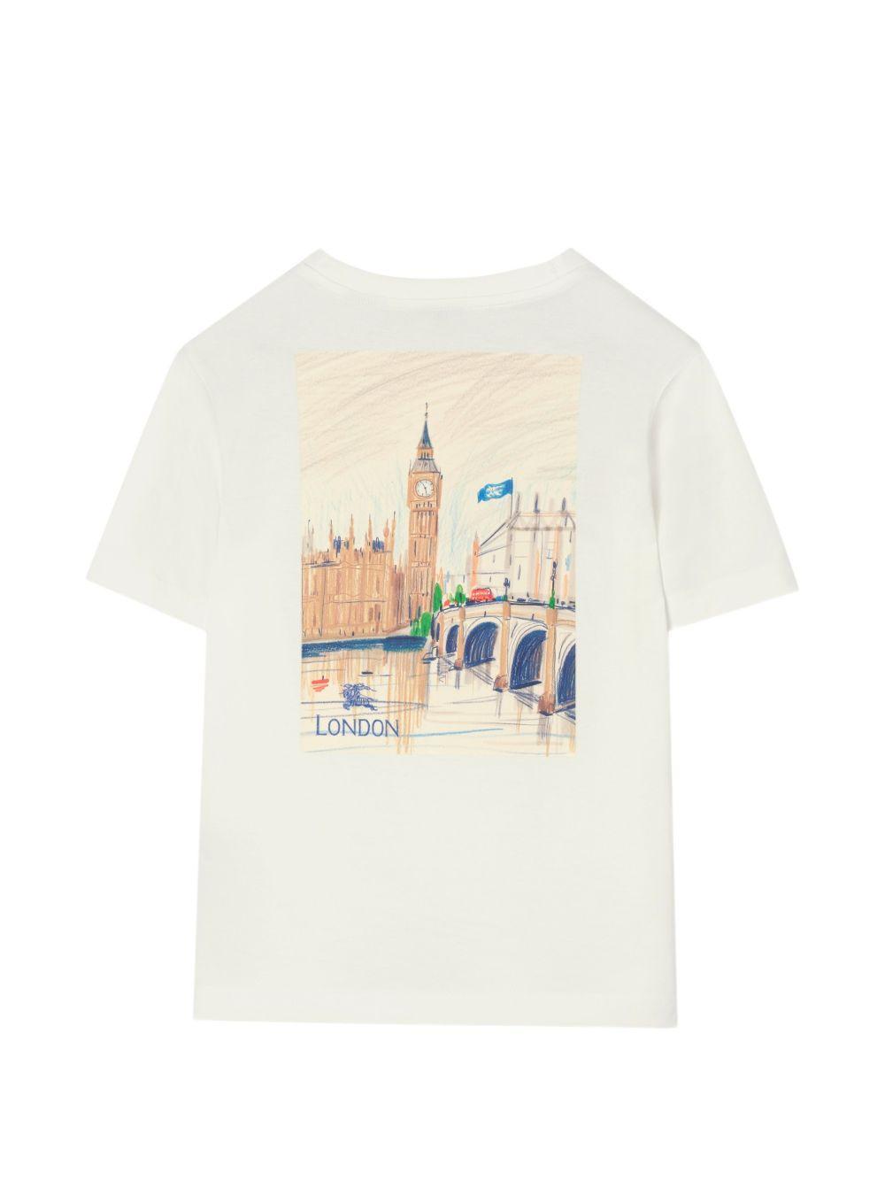 T-shirt bianca per bambino 8127206 A2014 Burberry Kids 