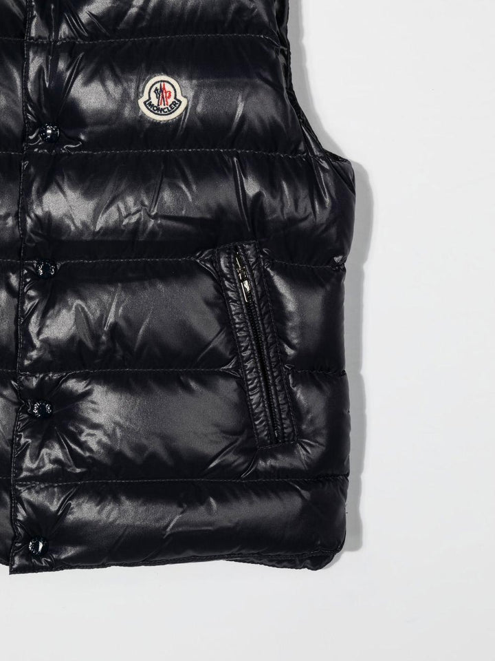 Gilet nero lucido per bambino 9541A1262068950 742 Moncler Kids 