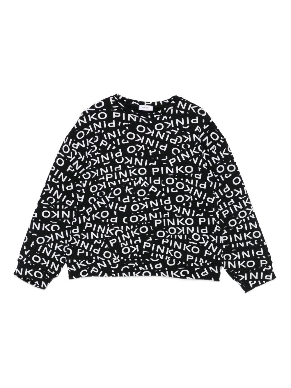 Felpa nera per bambina KFFE017CFE014 D002 Pinko Kids 