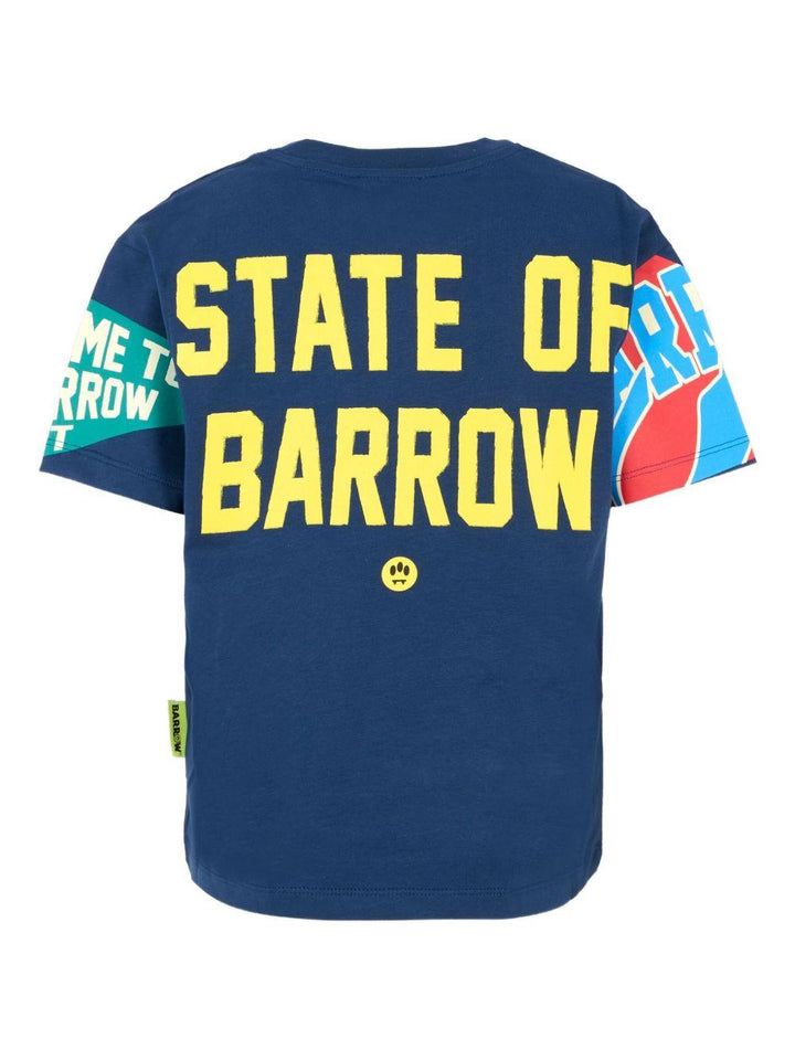 T-shirt blu per bambino F5BKJUTH079 060 Barrow Kids 