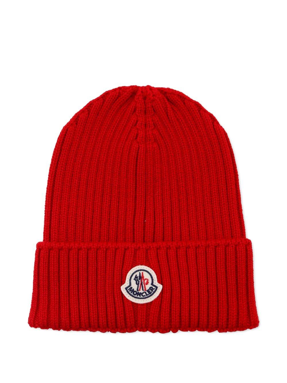 Cappelo rosso per bambino 9543B00009M1131 455 Moncler Kids 