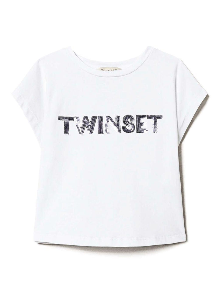 White t-shirt for girls with logo