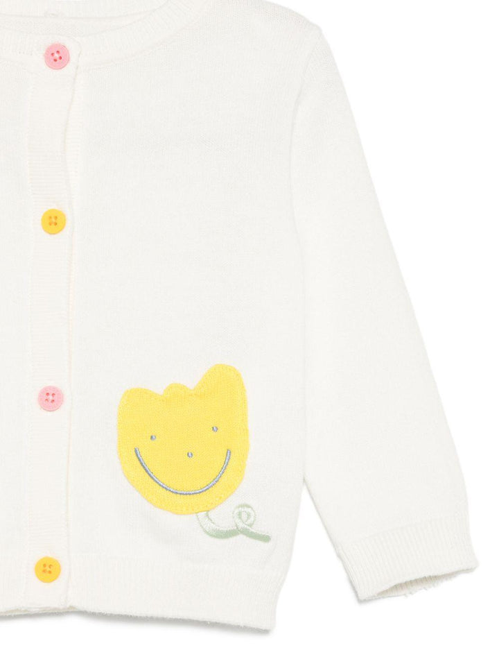 Cardigan bianco per neonata TY9120Z1876 101 Stella McCartney Kids 