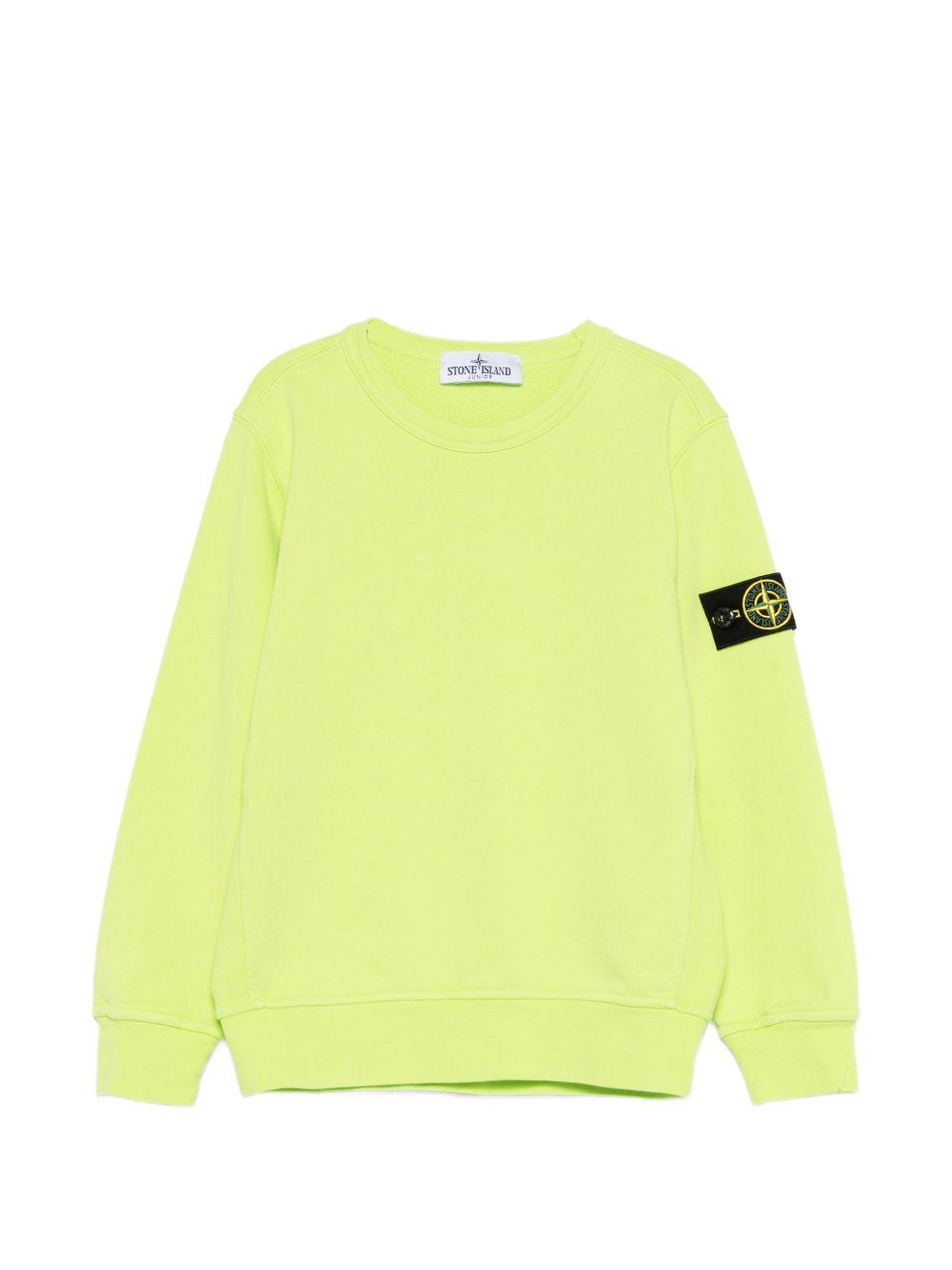 Felpa verde per bambino 66100005S0040 V005F Stone Island Kids 