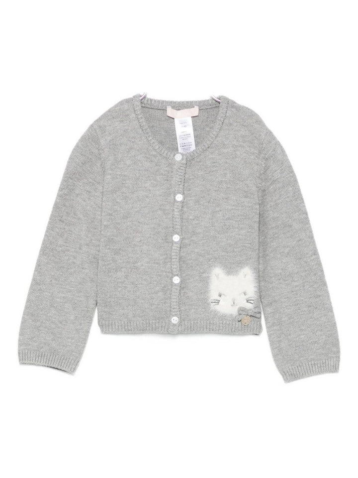 Cardigan grigio per neonata HF5010MA12P 02036 Liu Jo 