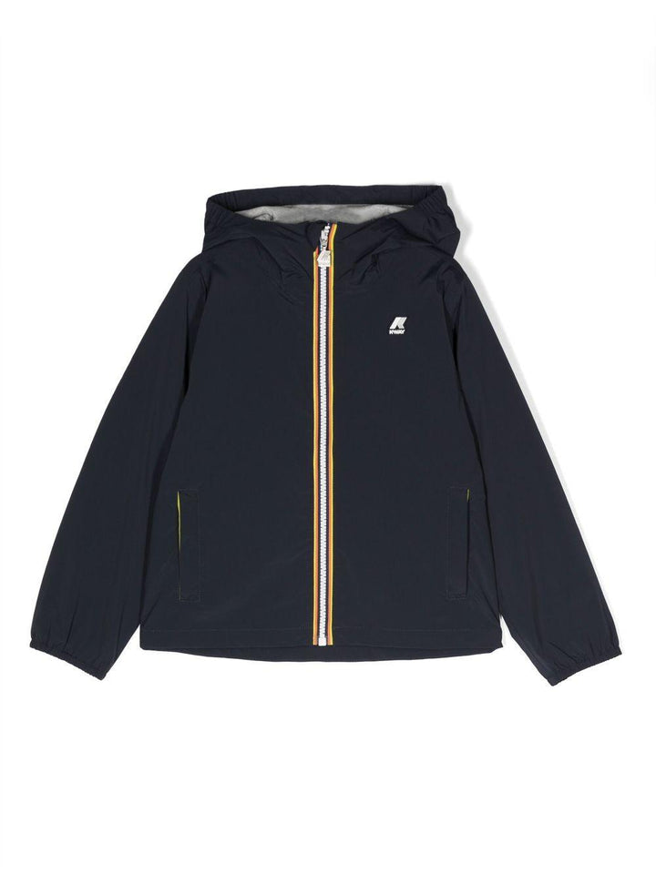 Blue jacket for boys with logo
