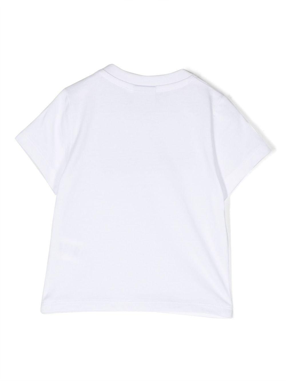 T-shirt bianca per neonato con logo