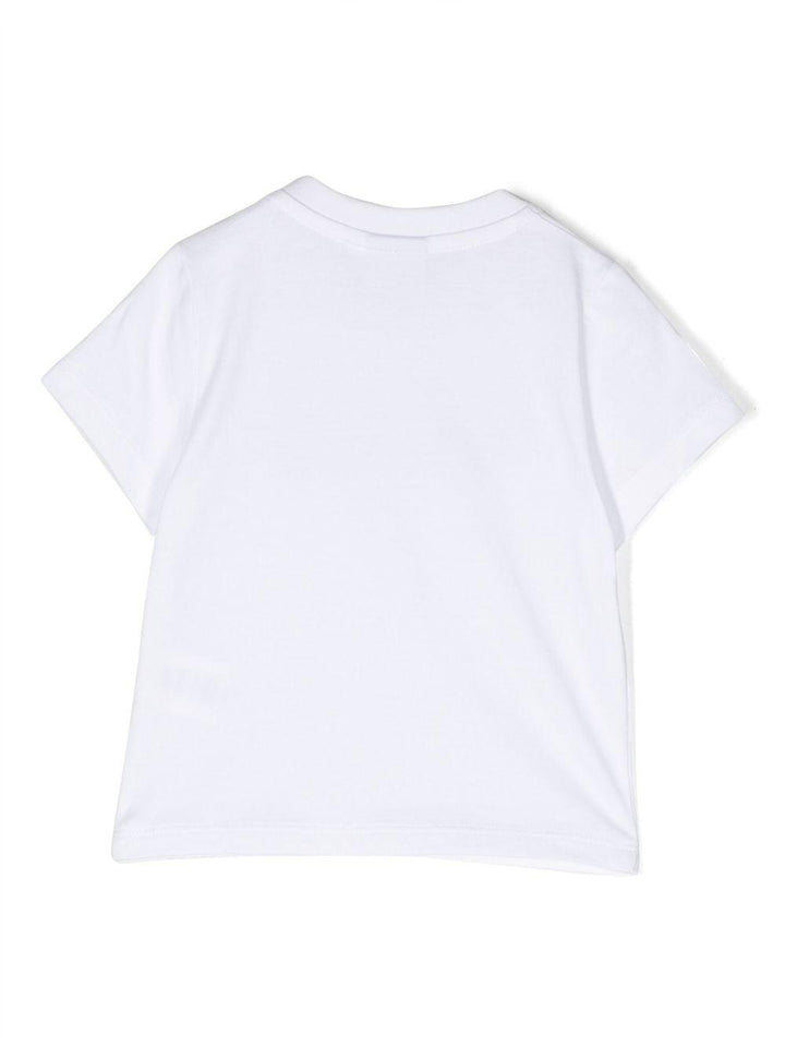 T-shirt bianca per neonato con logo