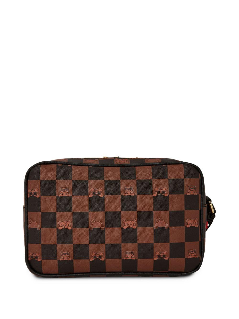 Borsa marrone con stampa per bambino