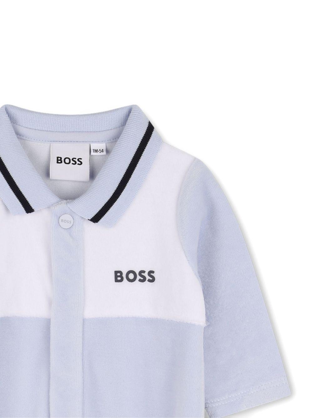 Tutina azzurra/bianca per neonato J52522 771 Boss Kids 