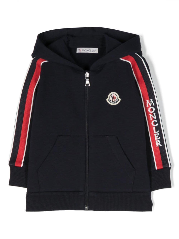 Felpa blue con zip per neonato