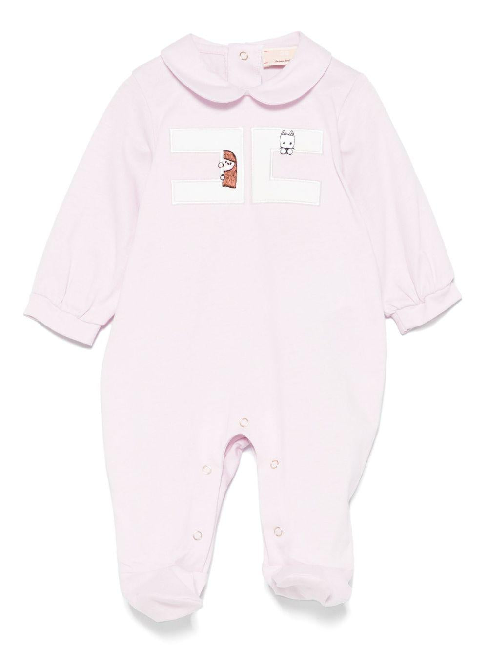 Tutina rosa quarzo per neonata ENTU1310JF054 C035 Elisabetta Franchi Kids 