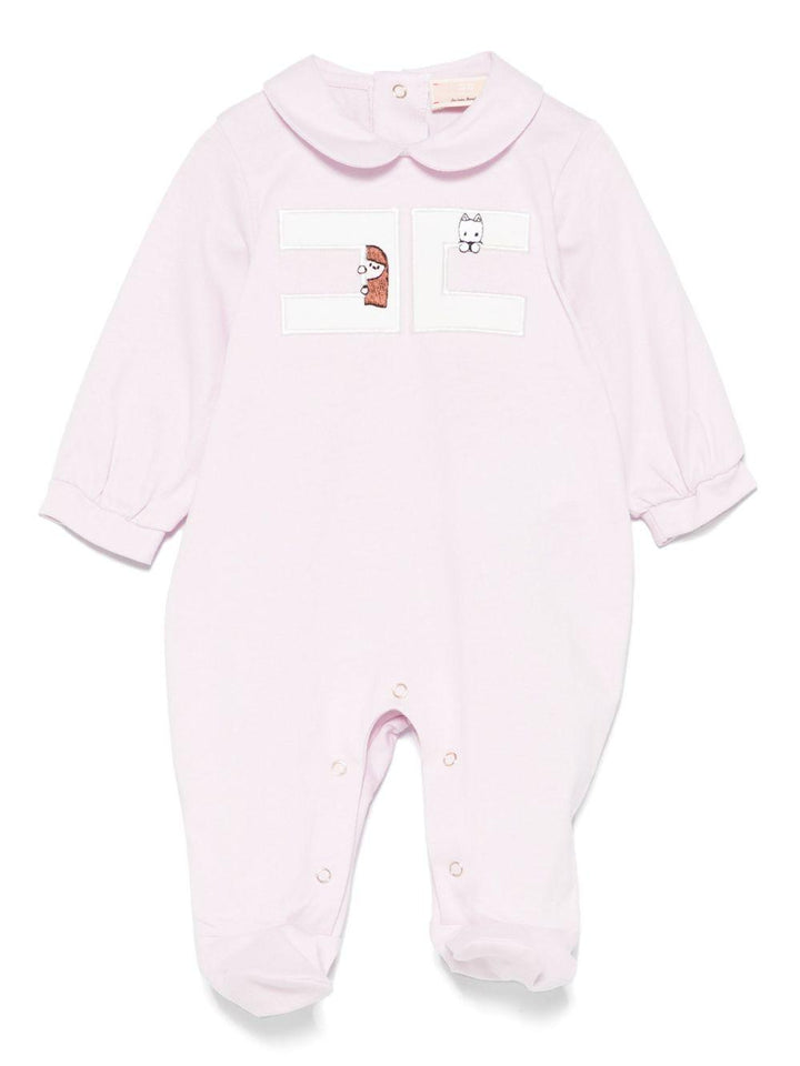 Tutina rosa quarzo per neonata ENTU1310JF054 C035 Elisabetta Franchi Kids 
