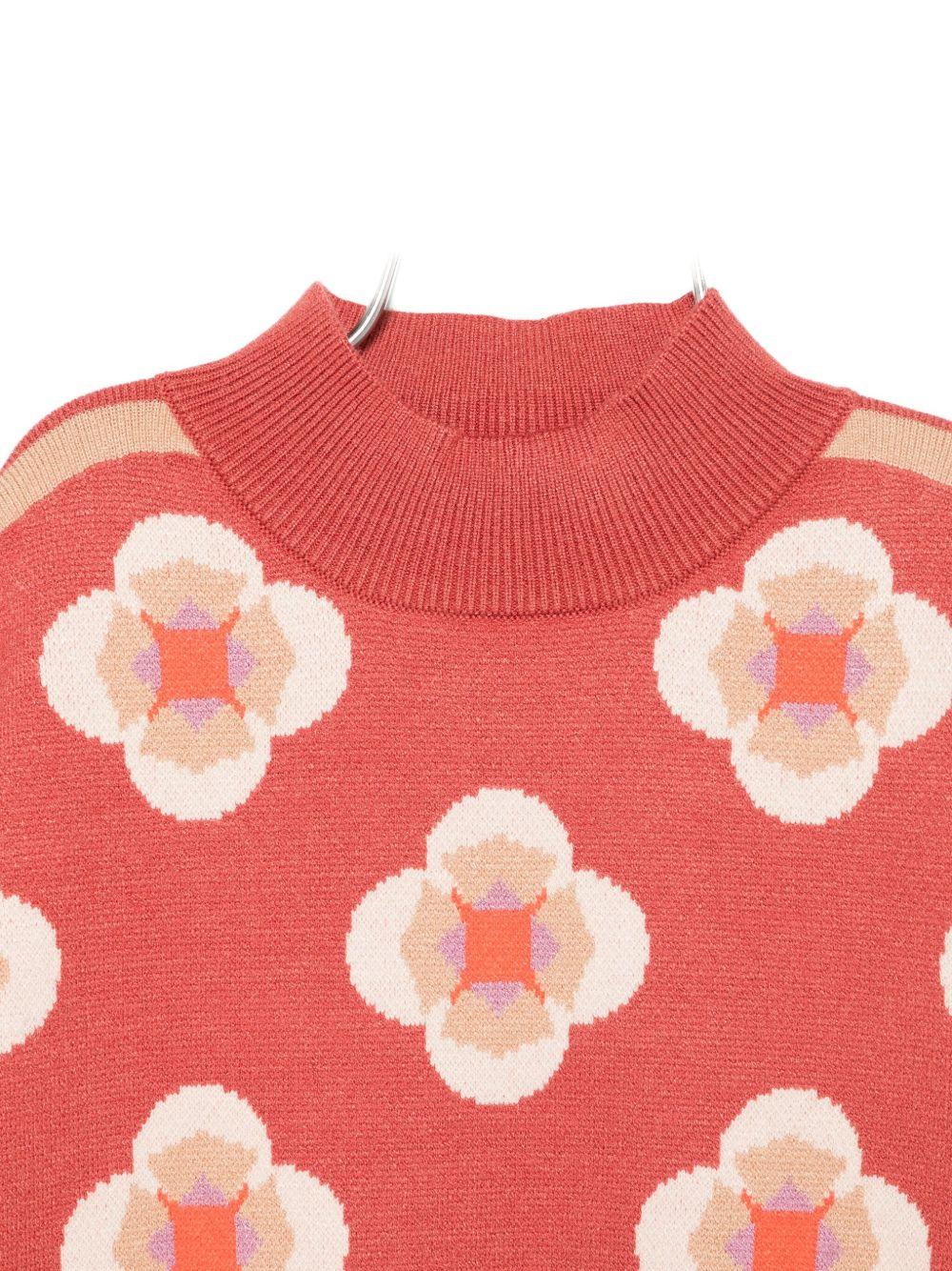 Maglione rosso/fiori per bambina 5832 009 Abel & Lula 