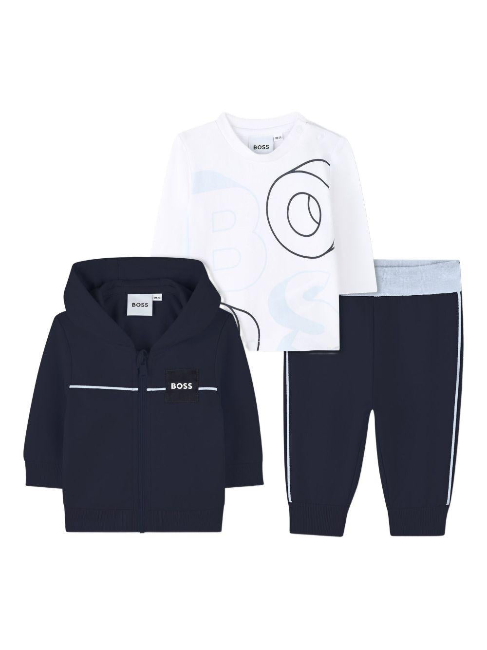 Completo blu/bianco per neonato J52527 849 Boss Kids 