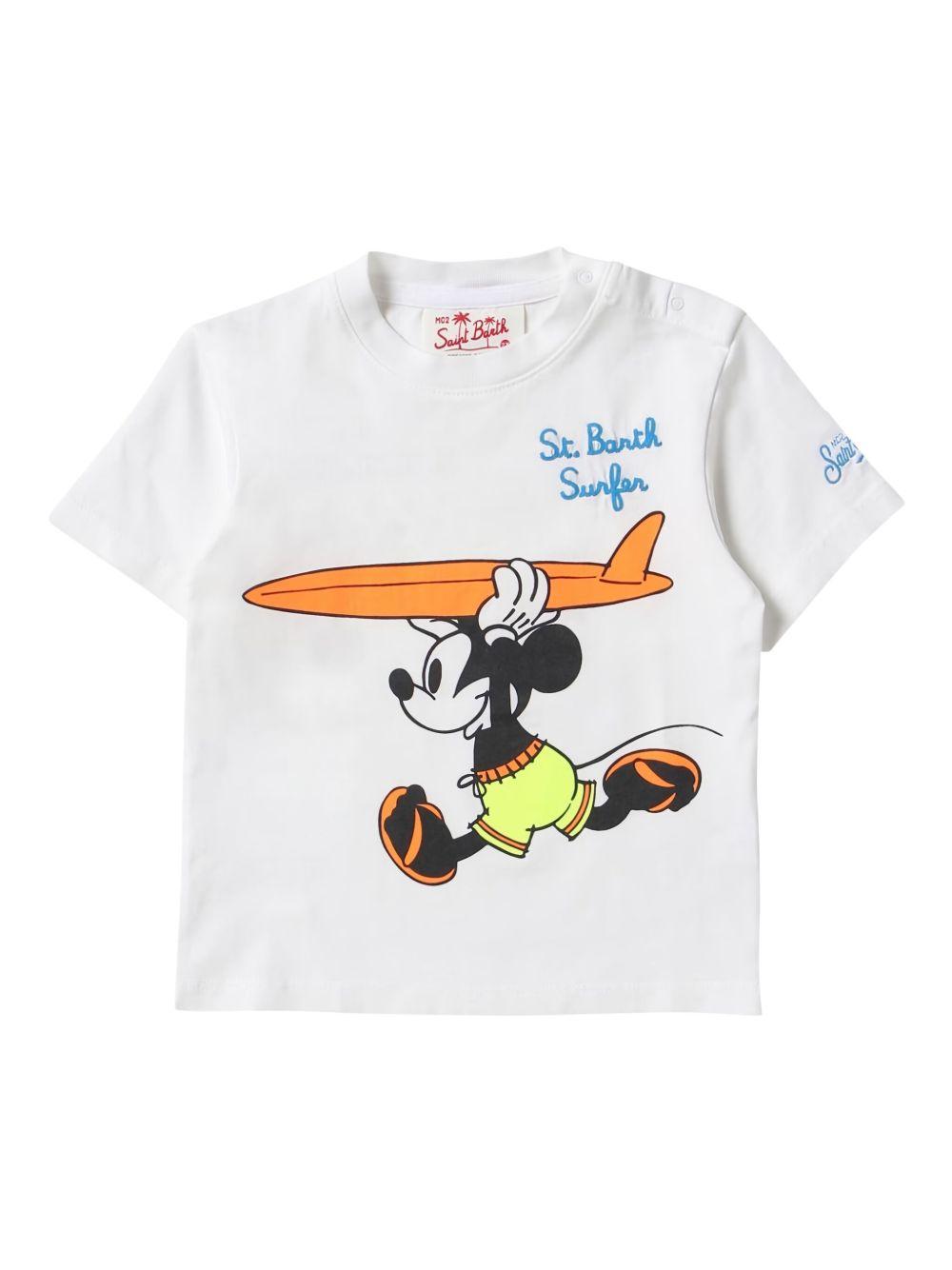 T-shirt bianca per bambino TSH0001 02839H MC2 Saint Barth Kids 
