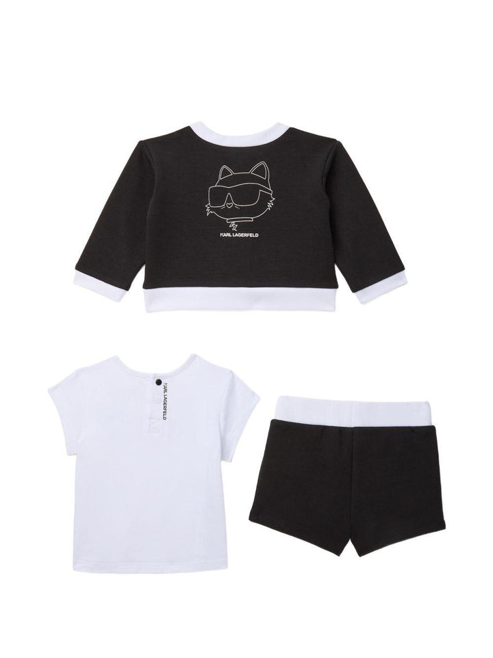 Completo nero/bianco per neonata Z31054 09B Karl Lagerfeld Kids 