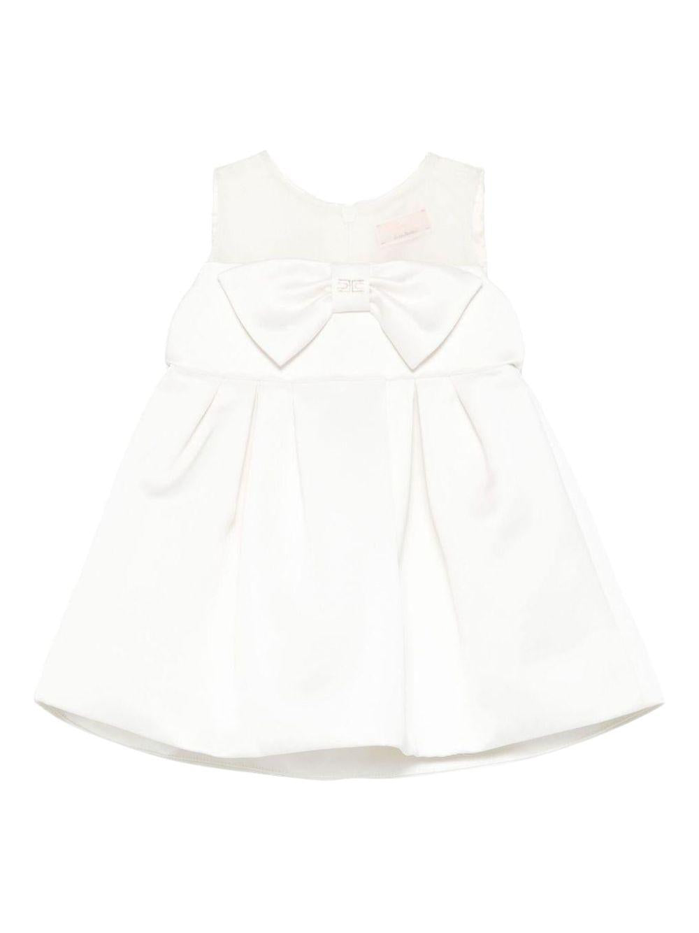 Abito bianco crema per neonata EGAB1970RA016 0000 Elisabetta Franchi Kids 