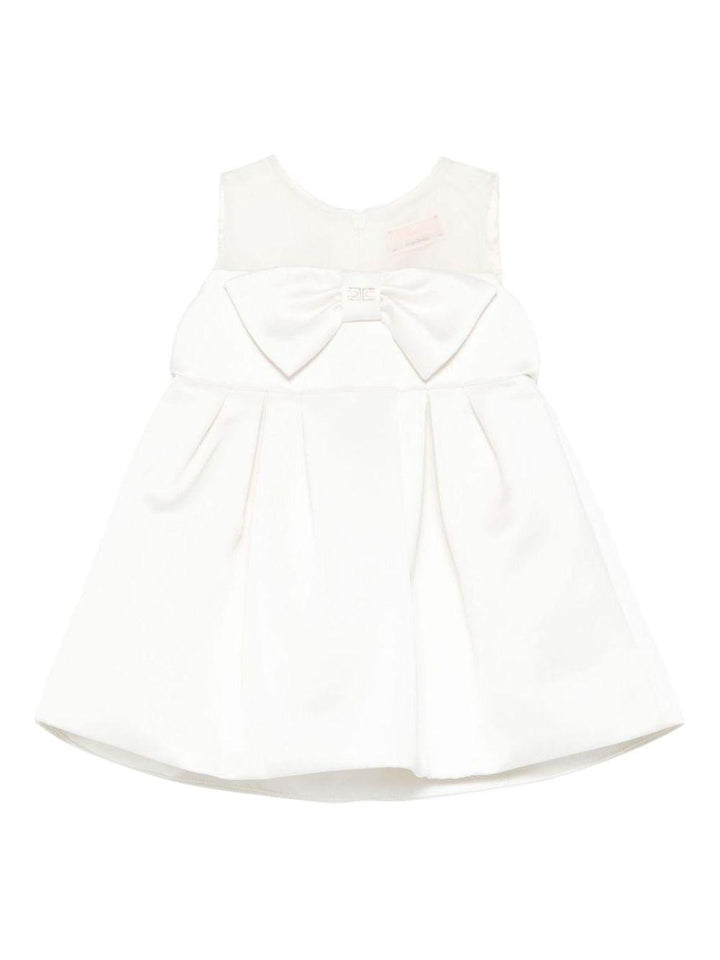 Abito bianco crema per neonata EGAB1970RA016 0000 Elisabetta Franchi Kids 