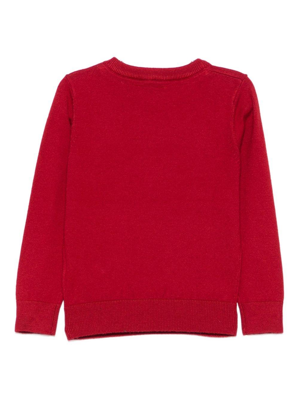 Maglione rosso per neonato TIA25020MA EMB Trussardi Kids 