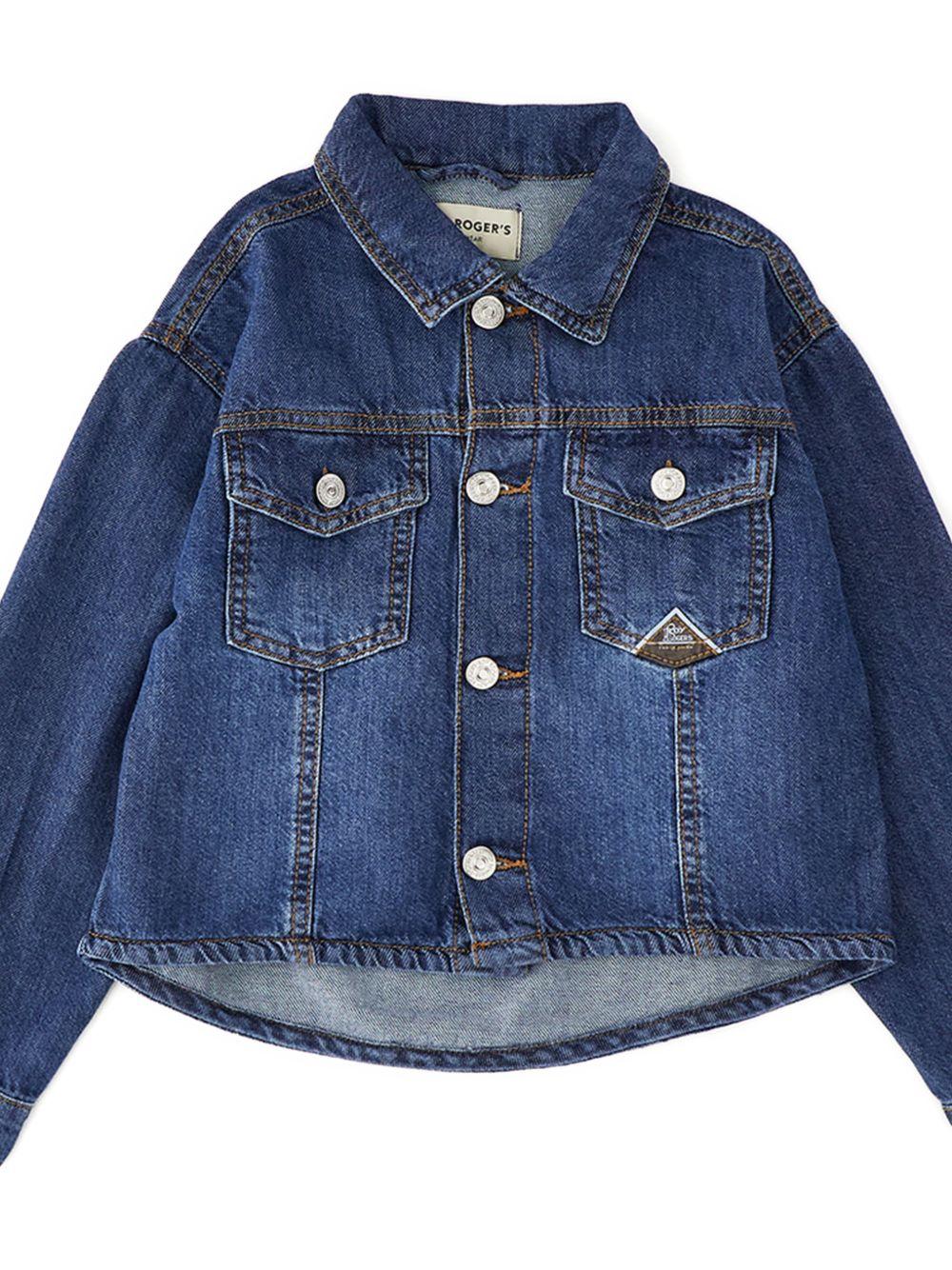 Camicia di jeans blu per bambina 18300 7014 Roy Rogers Kids 