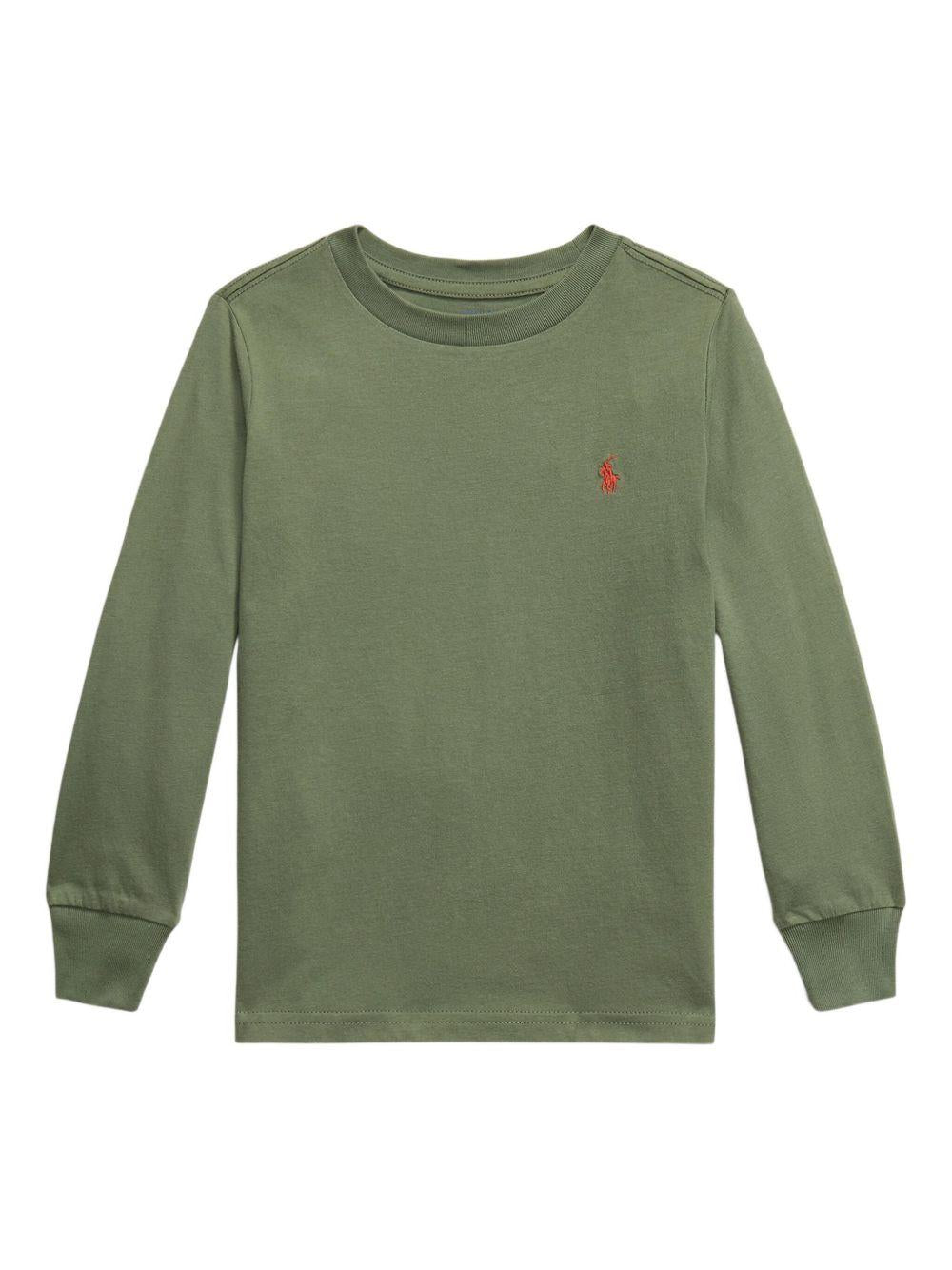 T-shirt verde oliva per bambino 322854677 101 Ralph Lauren Kids 