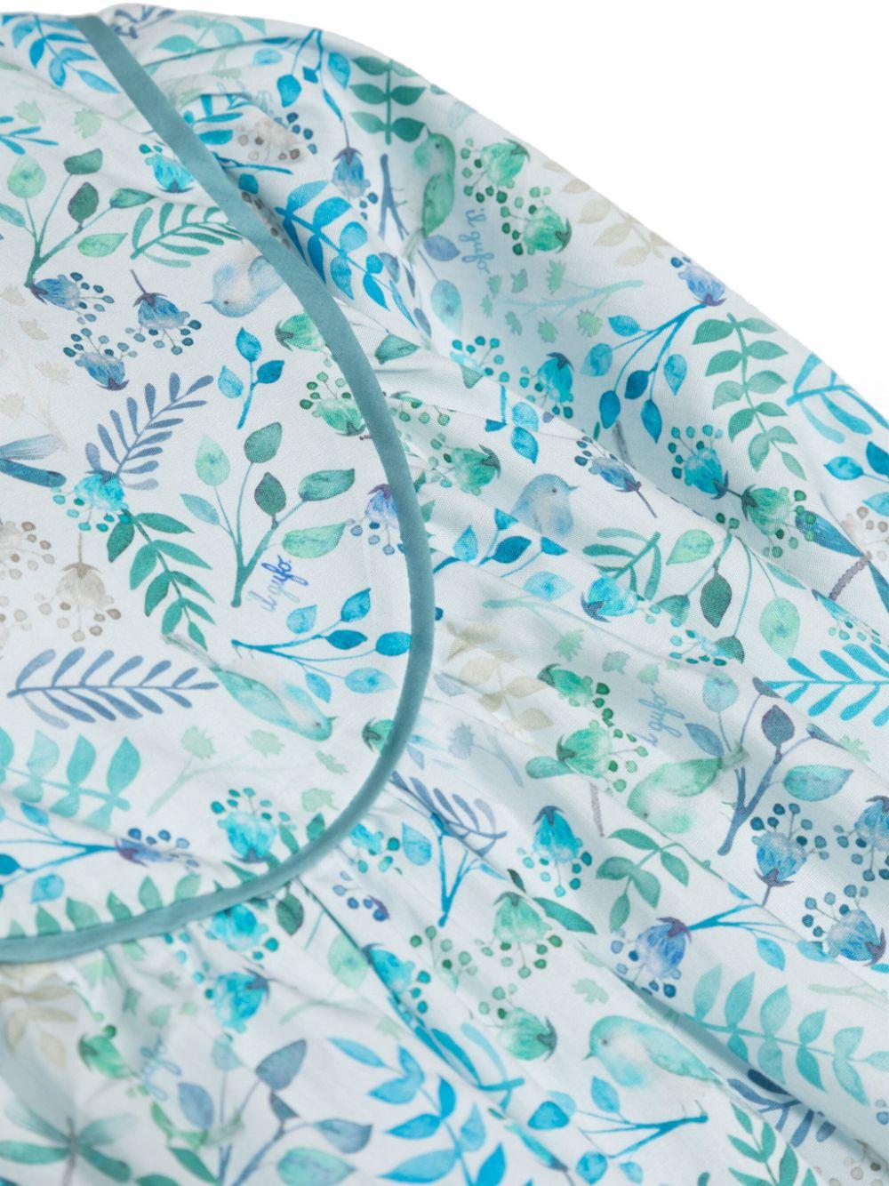 Light blue dress for girls with print