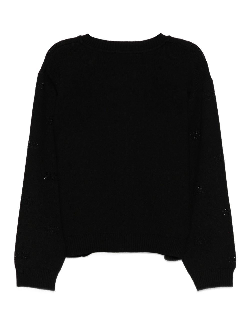 Maglione nero per neonata EGMA041CFL060 N000 Elisabetta Franchi Kids 