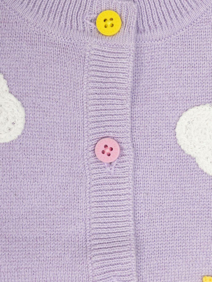 Cardigan viola per neonata