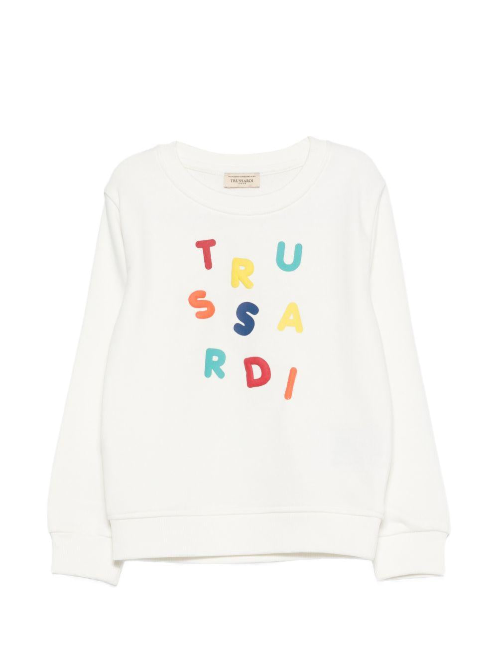 Felpa bianca per bambino TIP26084FEK O-W Trussardi Kids 