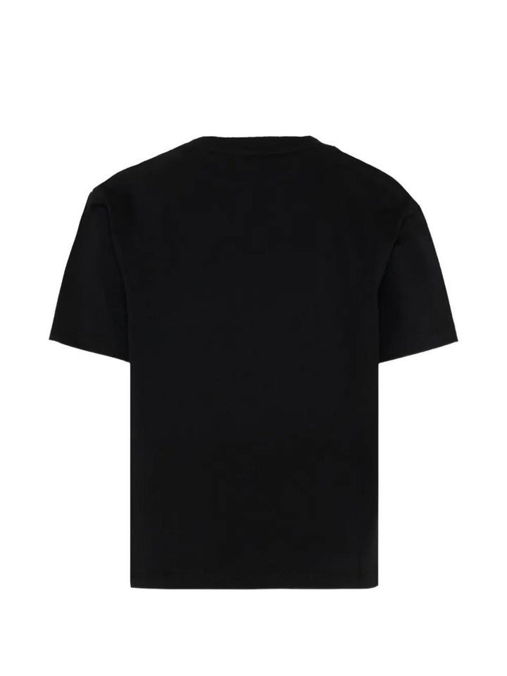 T-shirt nera per bambino S6MSJUTH001 11088 Msgm Kids 
