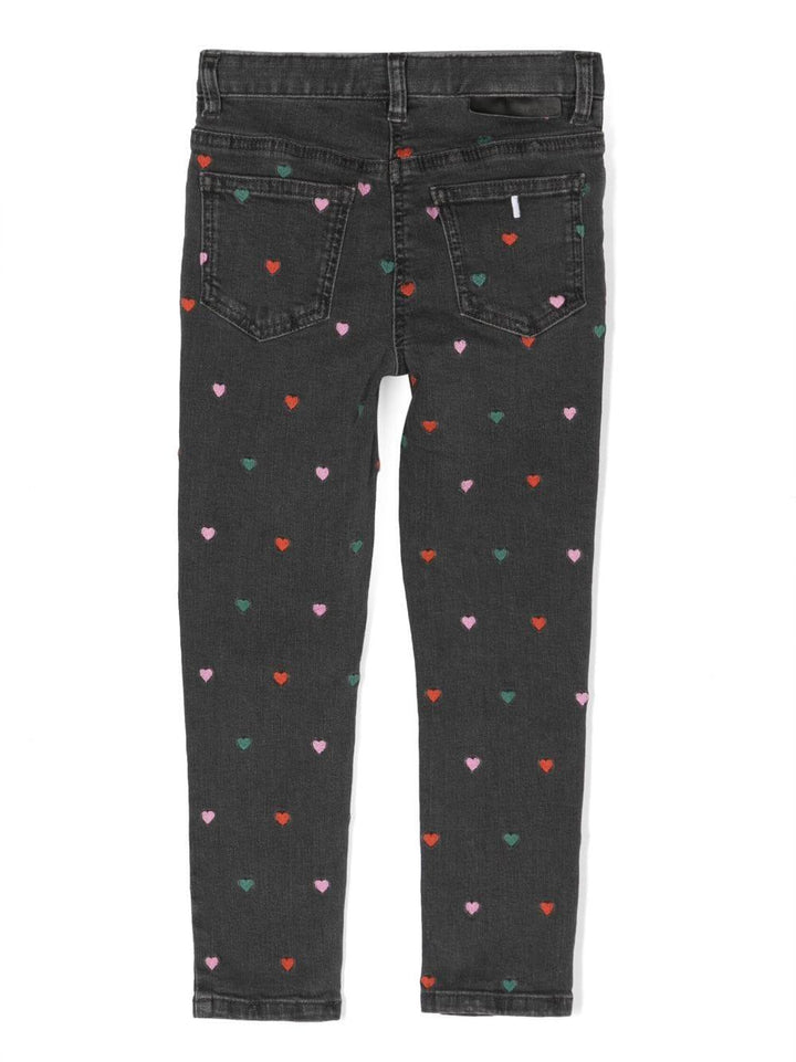Jeans grigio per bambina con cuori TT6C80Z1337 930EM Stella McCartney Kids 