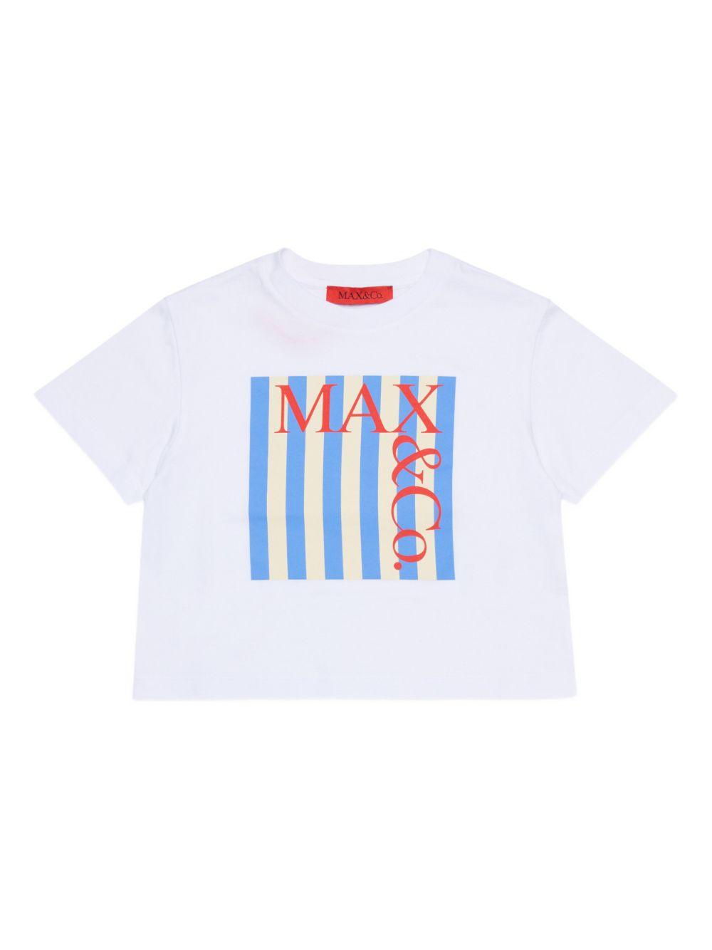 T-shirt bianco per bambina MX0287MX057 MX100 Max&co Kids 