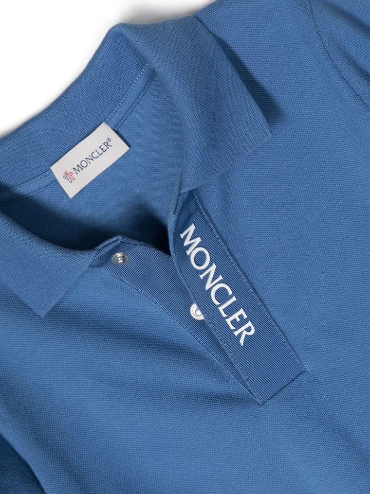 T-shirt blu per bambino con logo