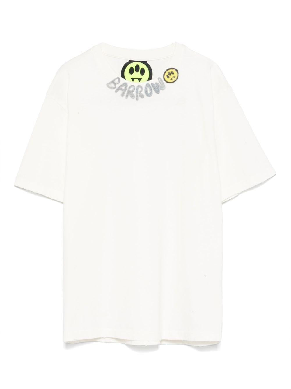 White t-shirt for boys with logo