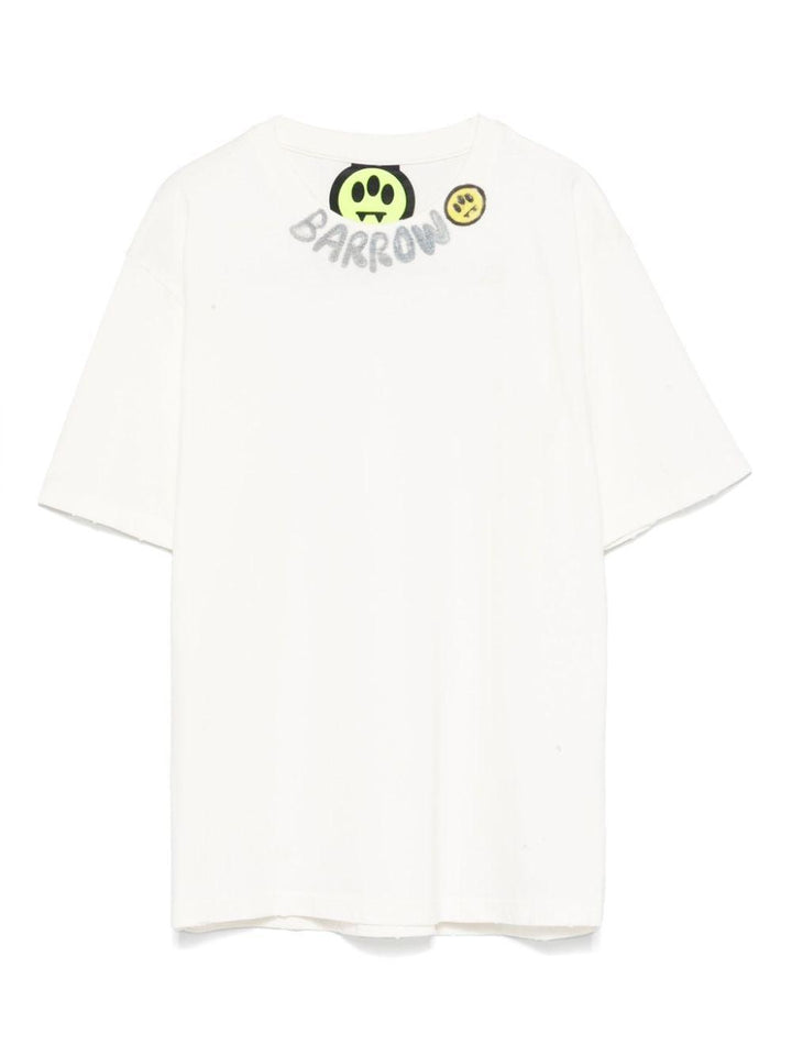 White t-shirt for boys with logo