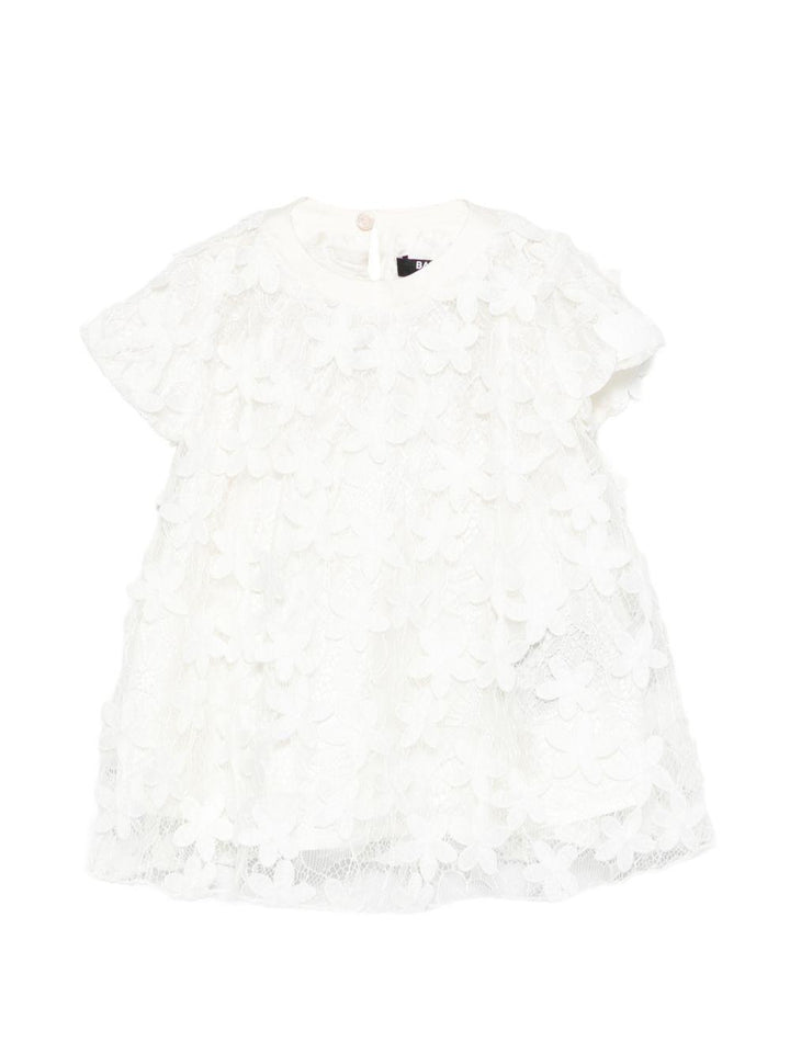 Abito bianco per neonata BY1181U0263 100 Balmain Kids 