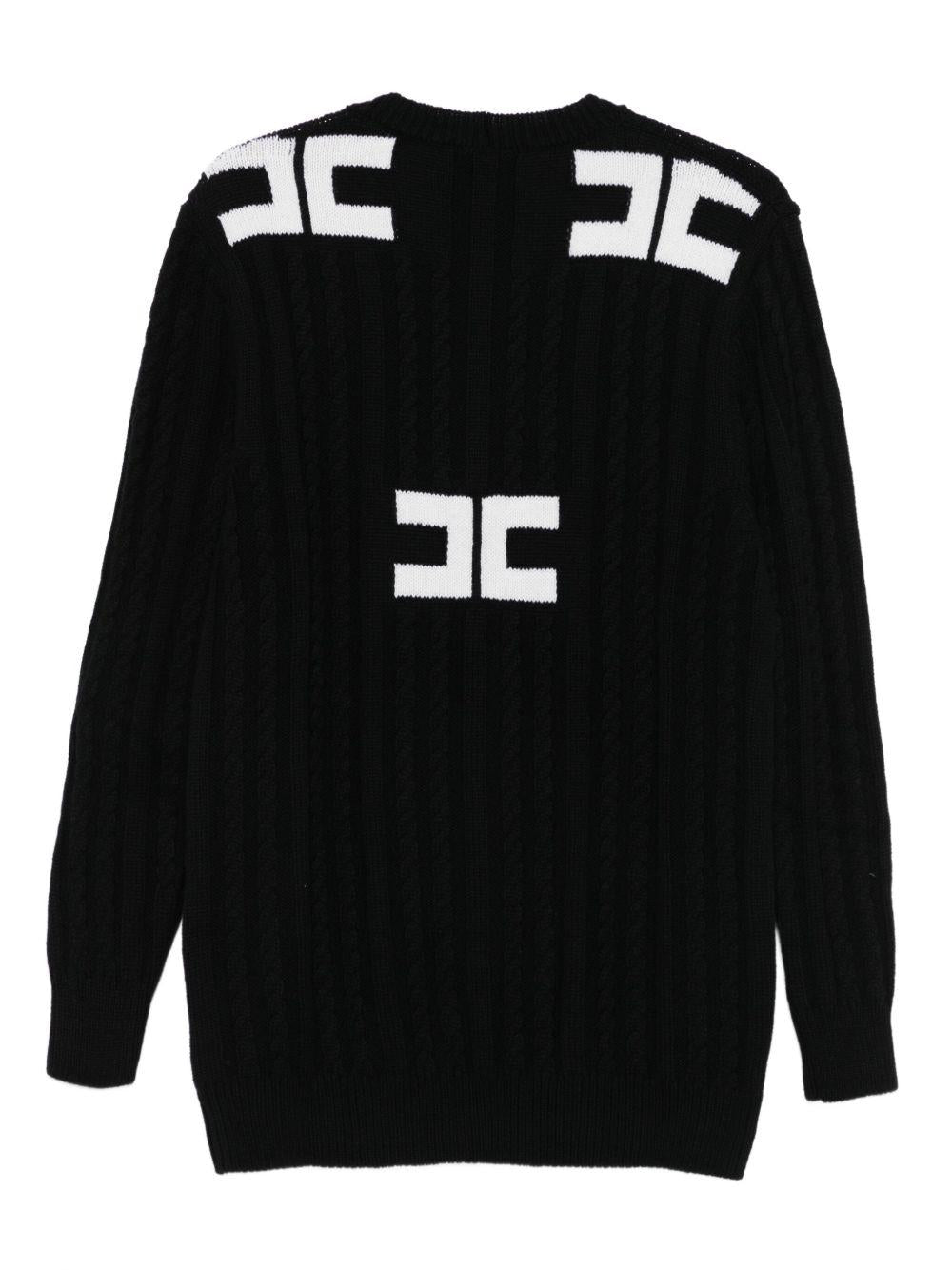 Cardigan nero per bambina EFMA172CFL230 D748 Elisabetta Franchi Kids 