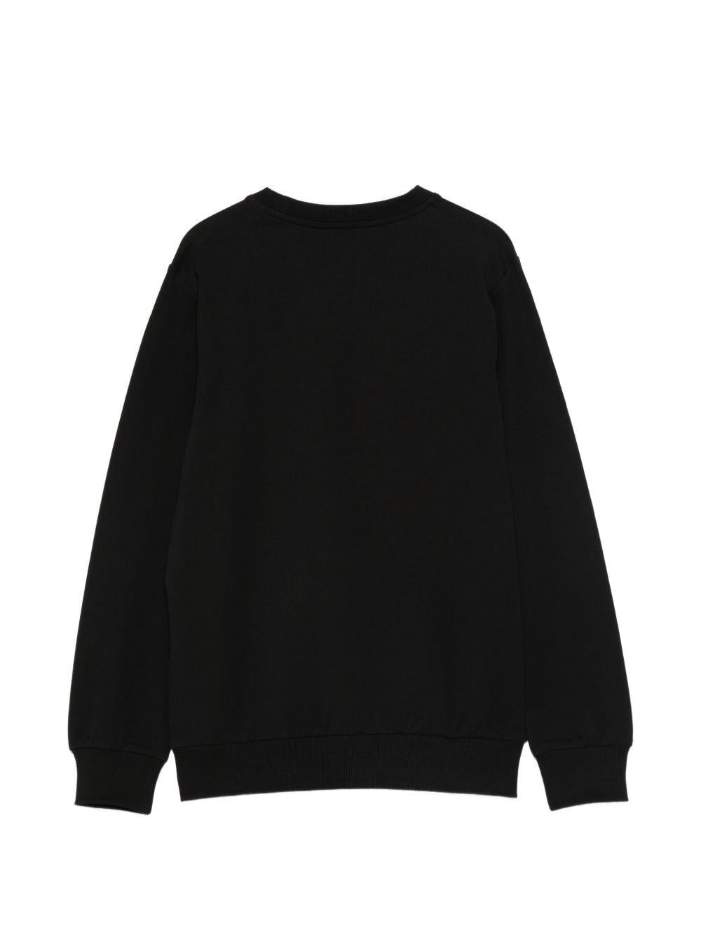 Felpa nera per bambino HUF09YLDA11 60100 Moschino Kids 