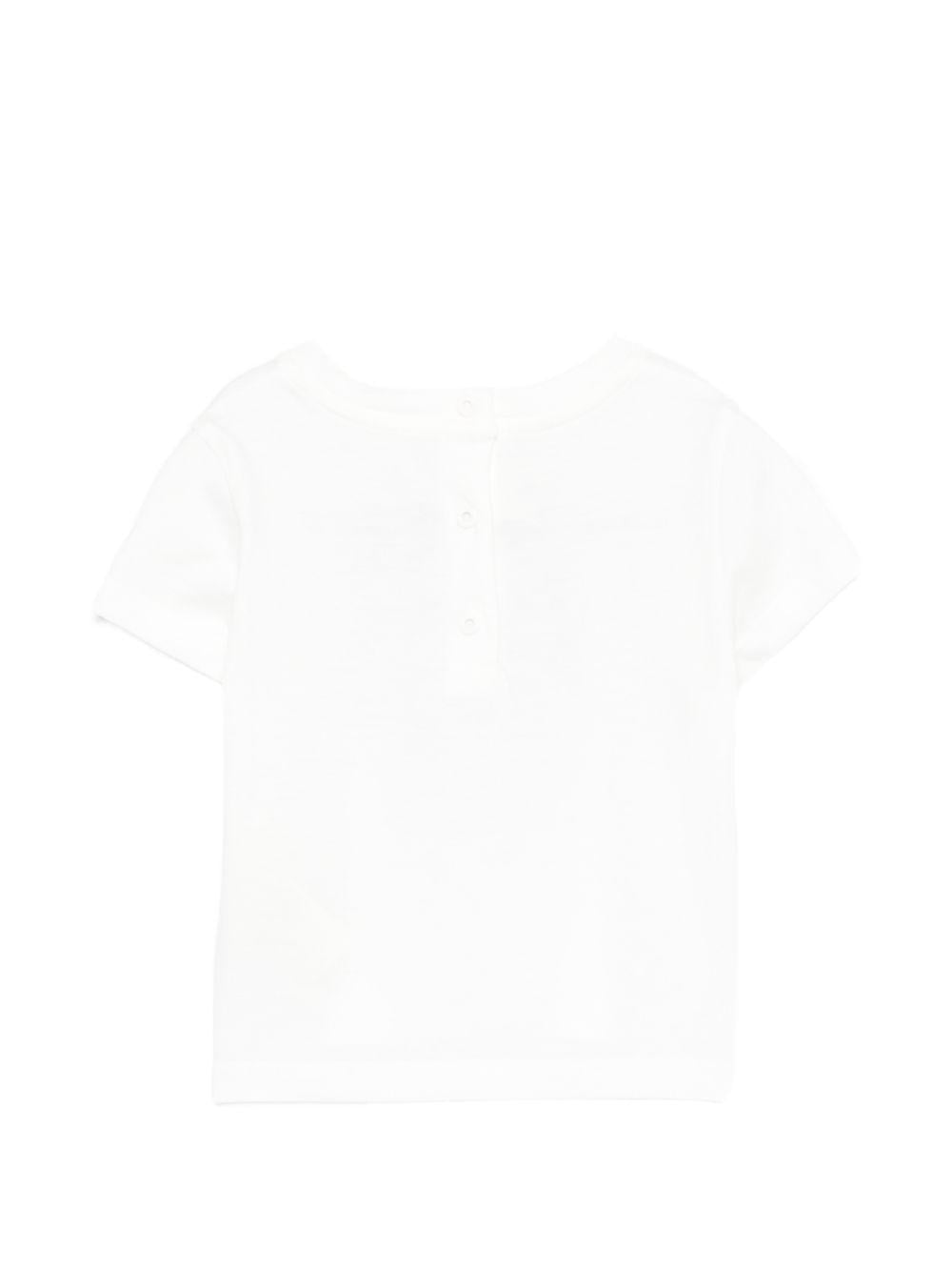 T-shirt bianca per neonato BMI2847AJ F0TU9 Fendi Kids 