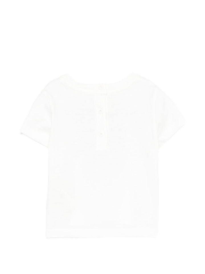 T-shirt bianca per neonato BMI2847AJ F0TU9 Fendi Kids 