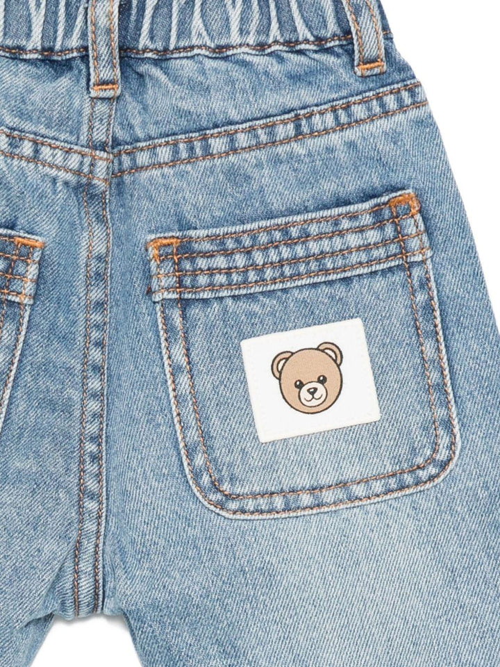 Jeans blu per neonato MUP05HL0E36 40059 Moschino Kids 