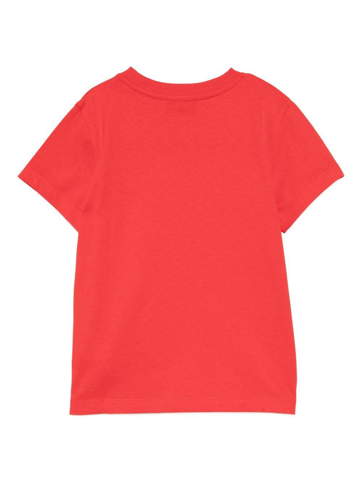 T-shirt rosso per bambino HRM058LAA10 50109 Moschino Kids 