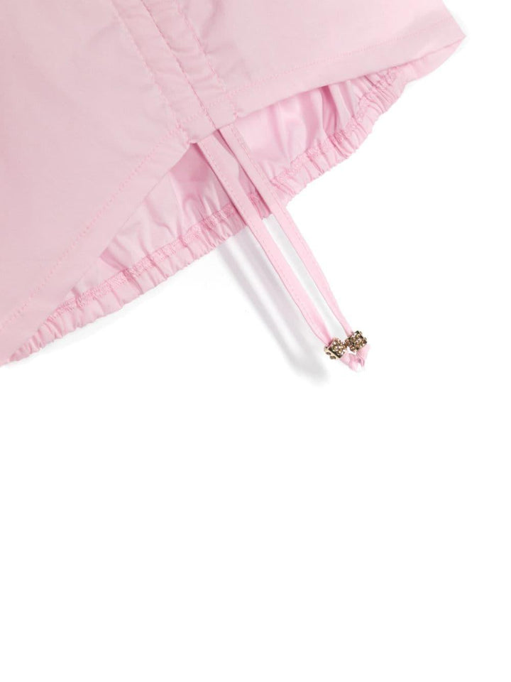 Pink poplin top for girls