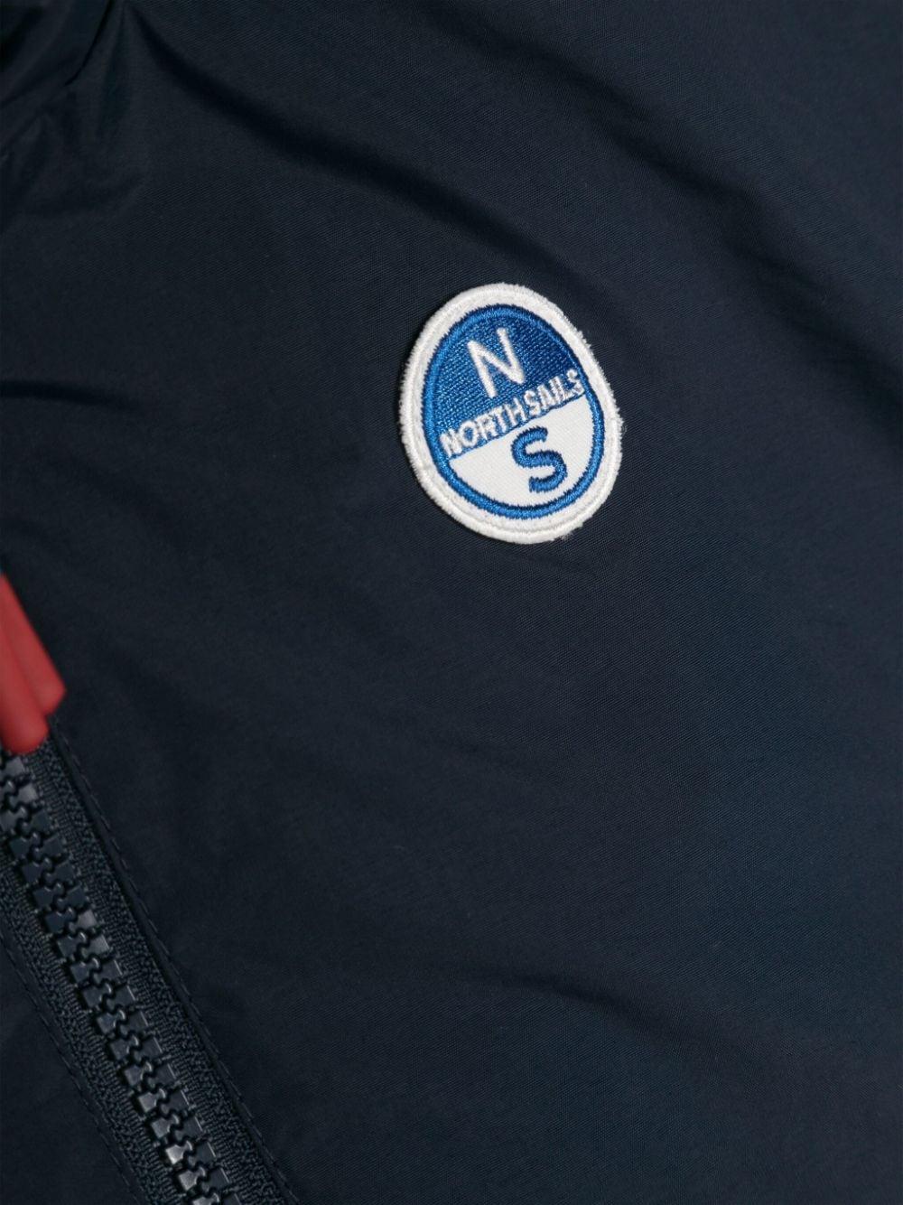 Giubbotto blu per bambino con logo