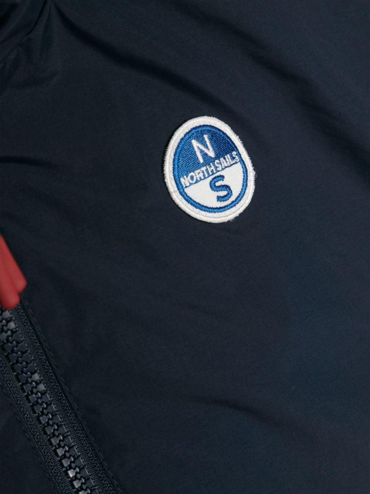 Giubbotto blu per bambino con logo