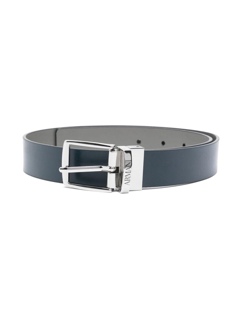 Blue eco-leather children's belt